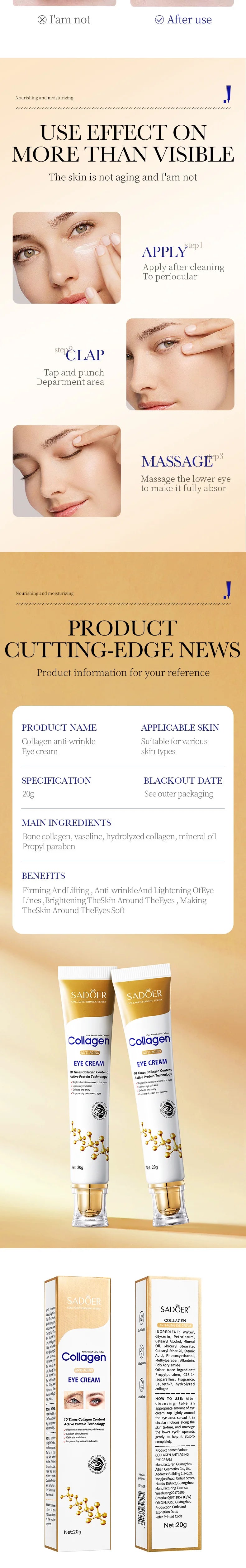 SADOER Collagen Boost Eye Contour Cream